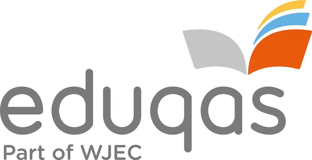 Eduqas logo, highlighting Intuition Academy's expertise in providing tuition and support for WJEC Eduqas qualifications across English, Maths, and Science in London.